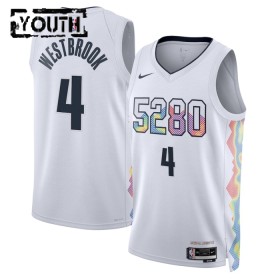 Canotte Bambino Denver Nuggets Russell Westbrook Nike 2024-25 City Edition Bianco Swingman
